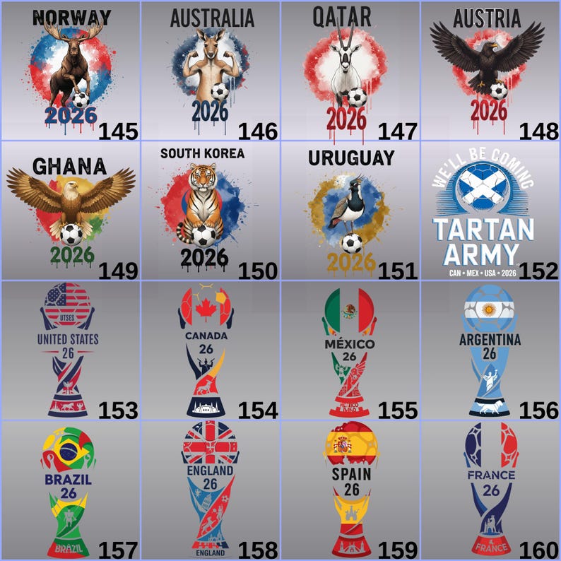 World Cup 2026 Countries DTF Transfer