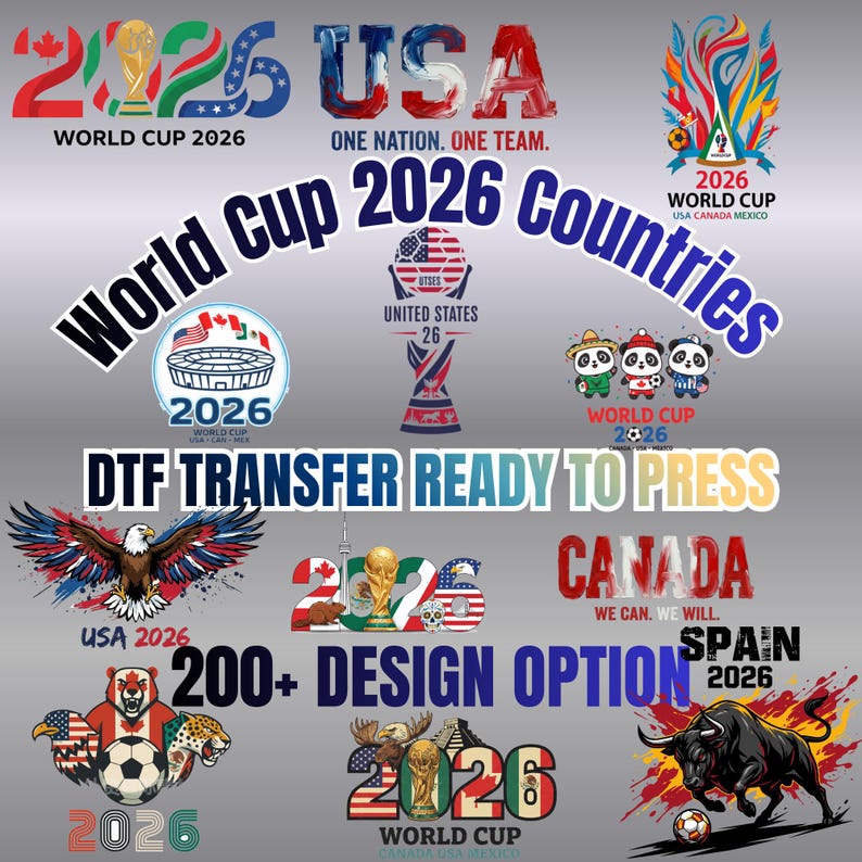 World Cup 2026 Countries DTF Transfer