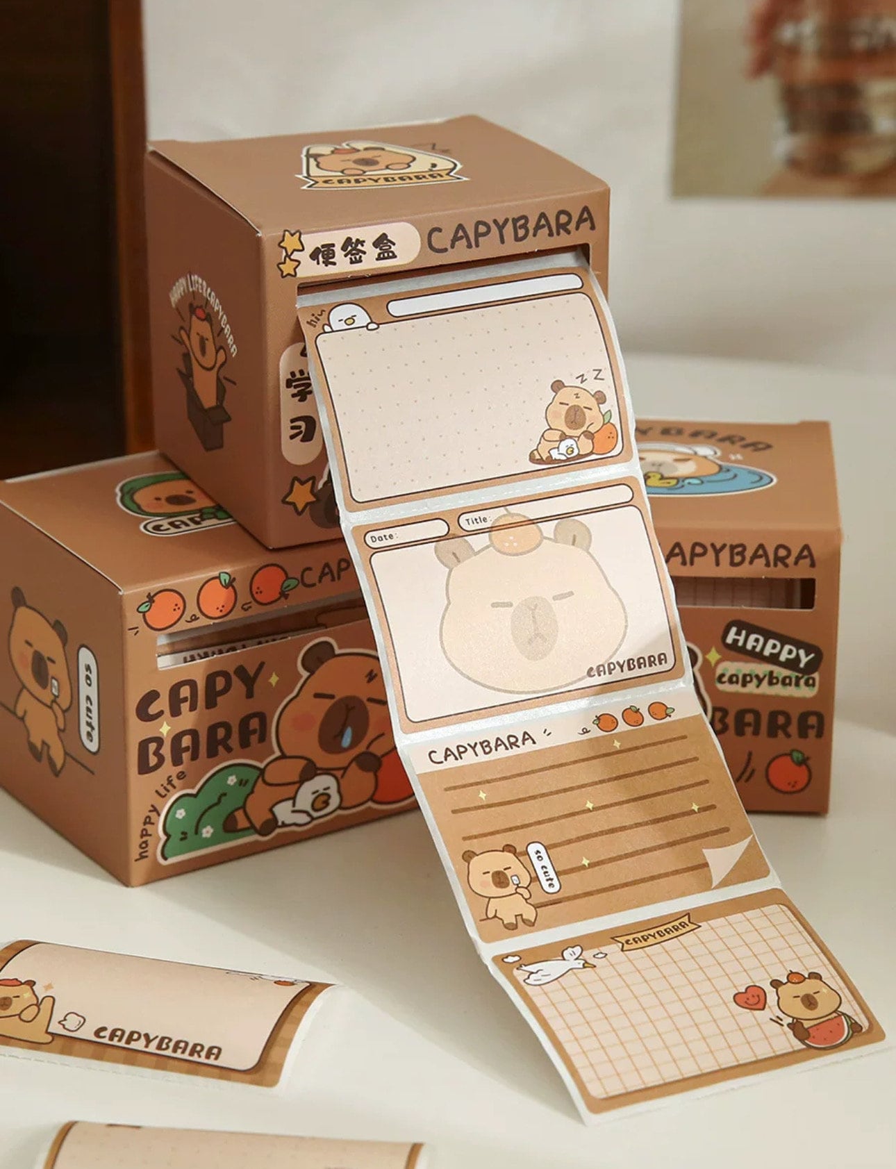 Capybara sticker note roll 256pcs