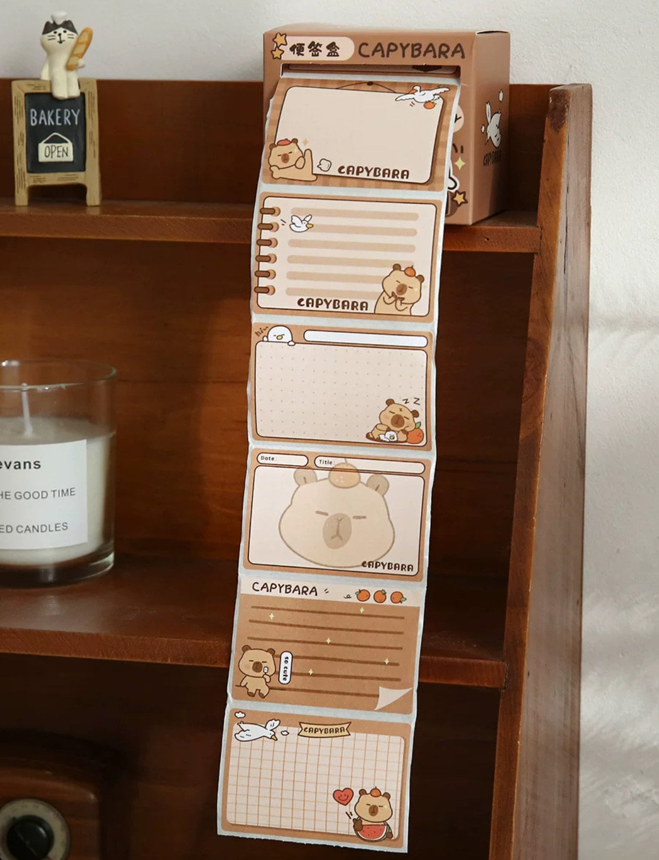 Capybara sticker note roll 256pcs