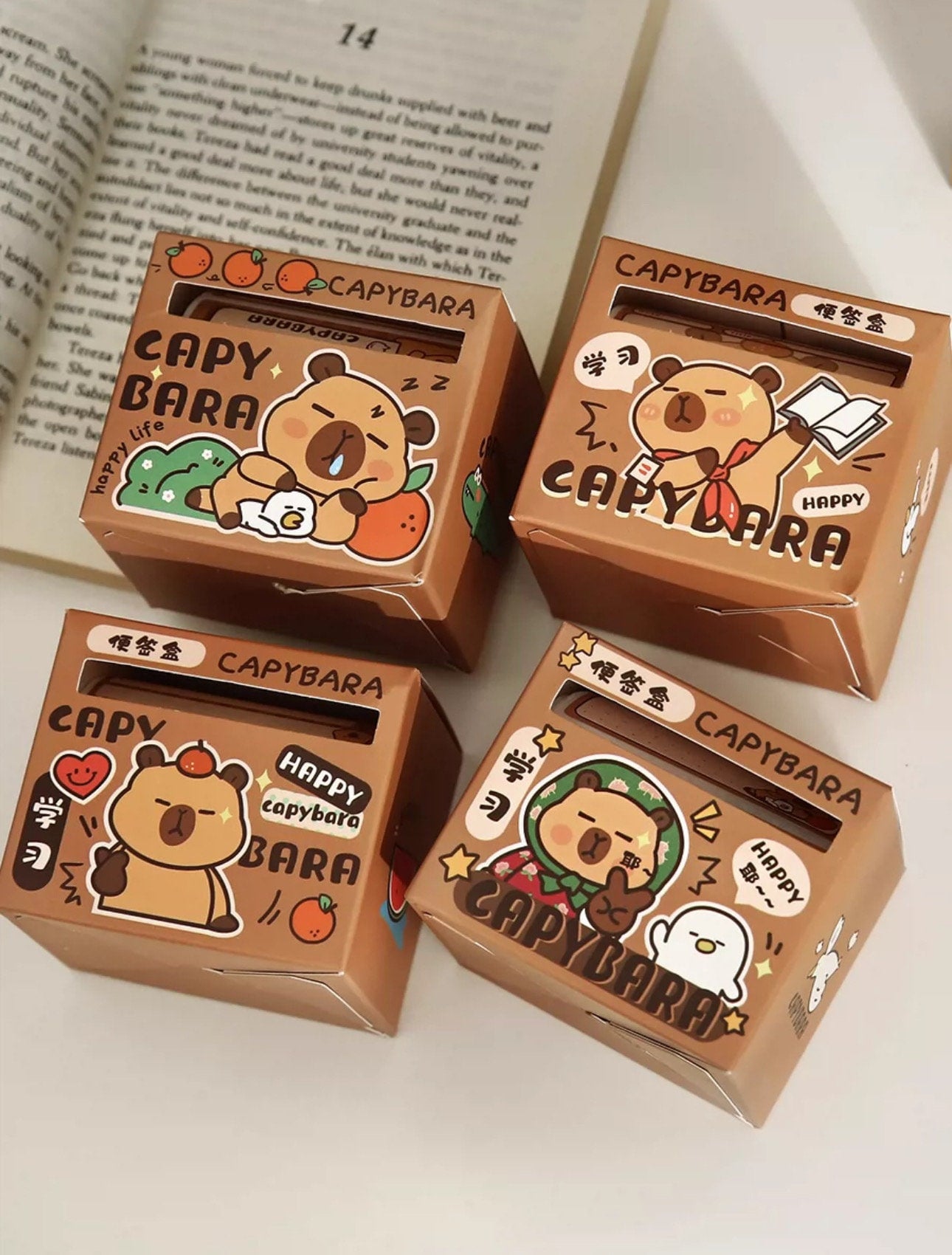 Capybara sticker note roll 256pcs