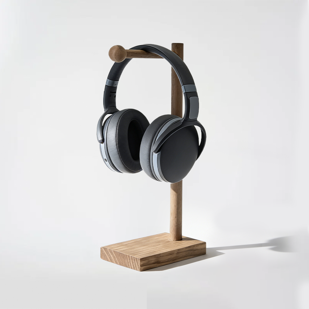 Wood Headphone Stand, Simple and Elegant Holder