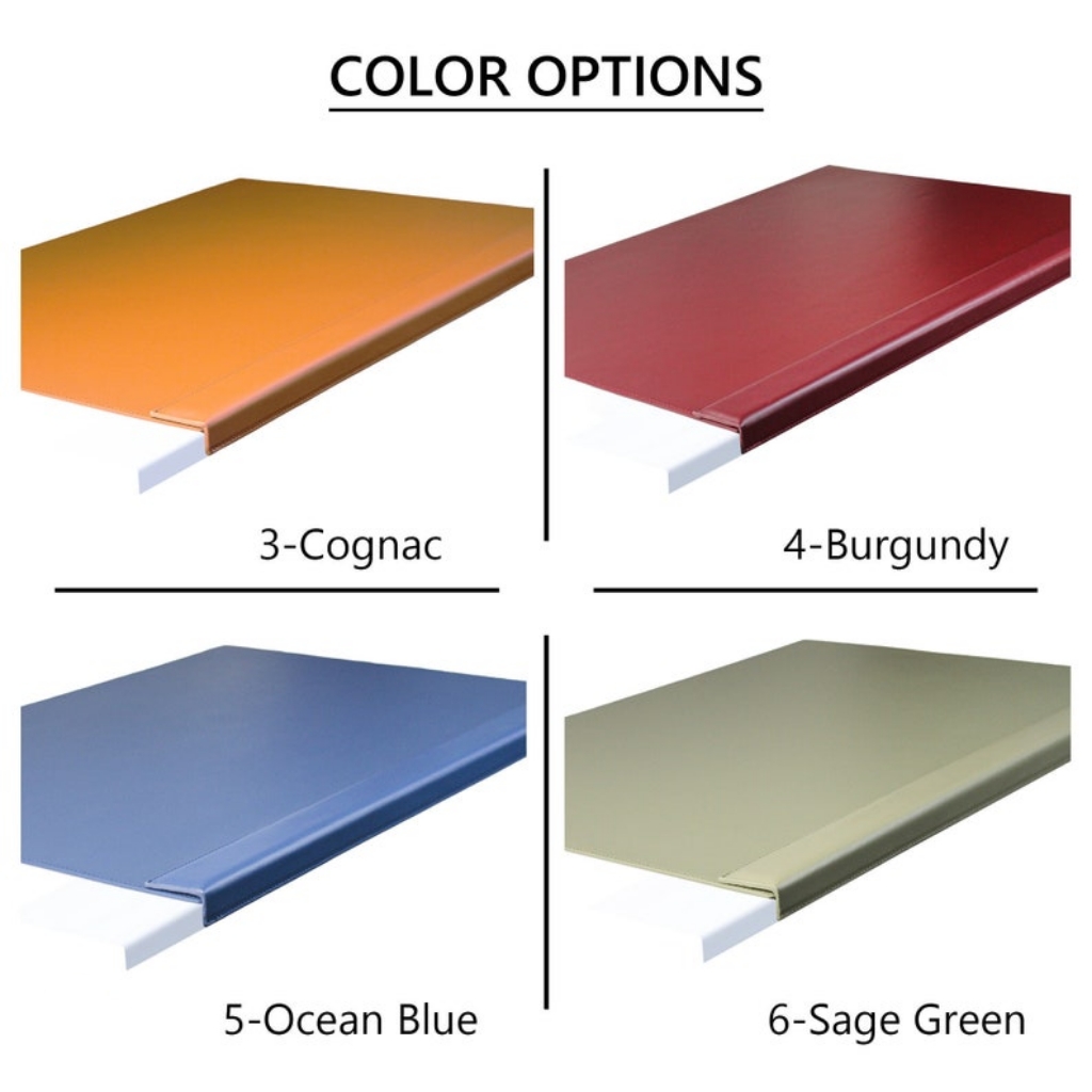 Leather Mouse Pad with Edge Cover Office Desk Mat