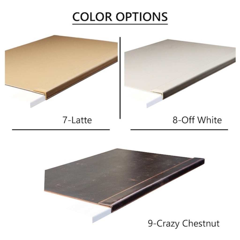 Leather Mouse Pad with Edge Cover Office Desk Mat