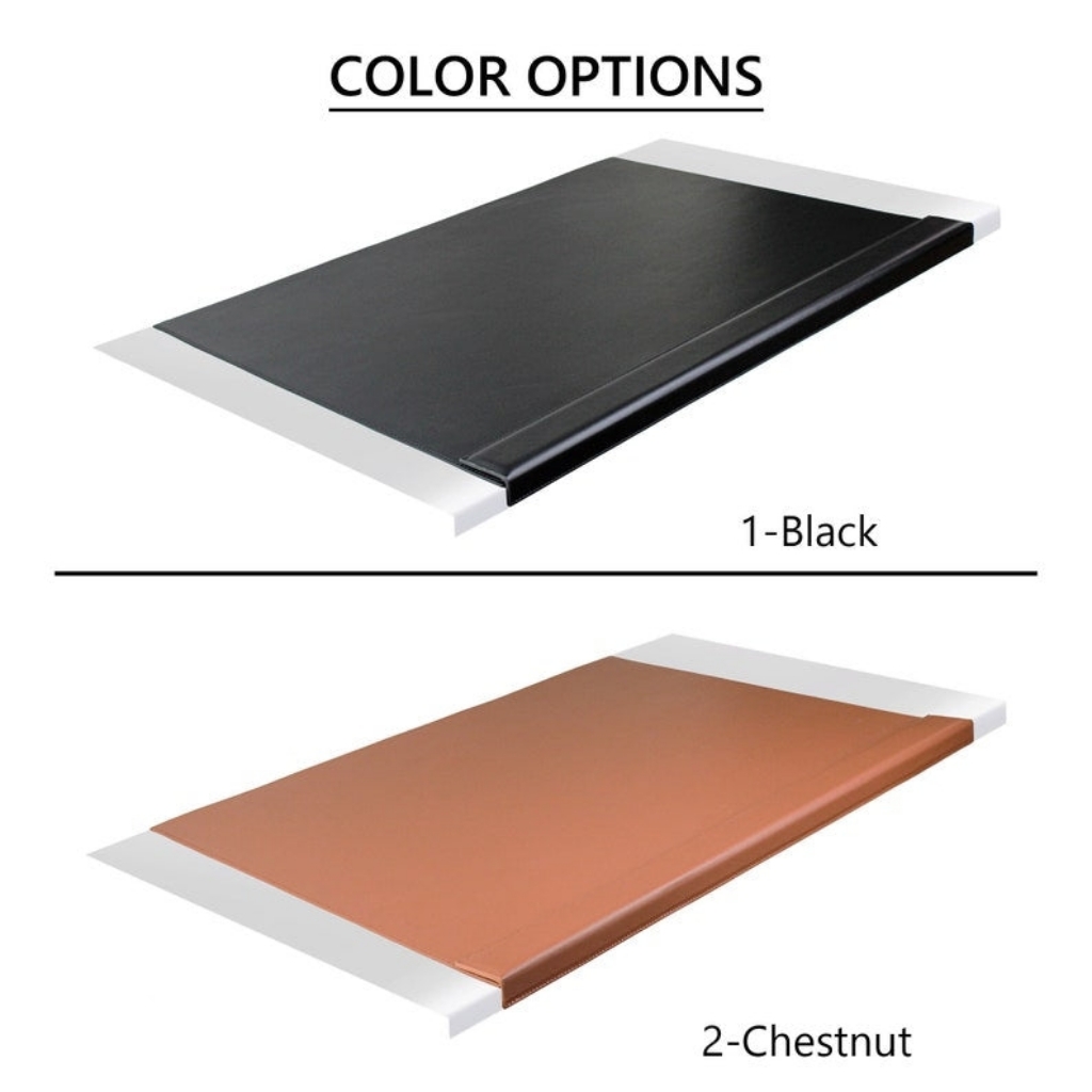 Leather Mouse Pad with Edge Cover Office Desk Mat