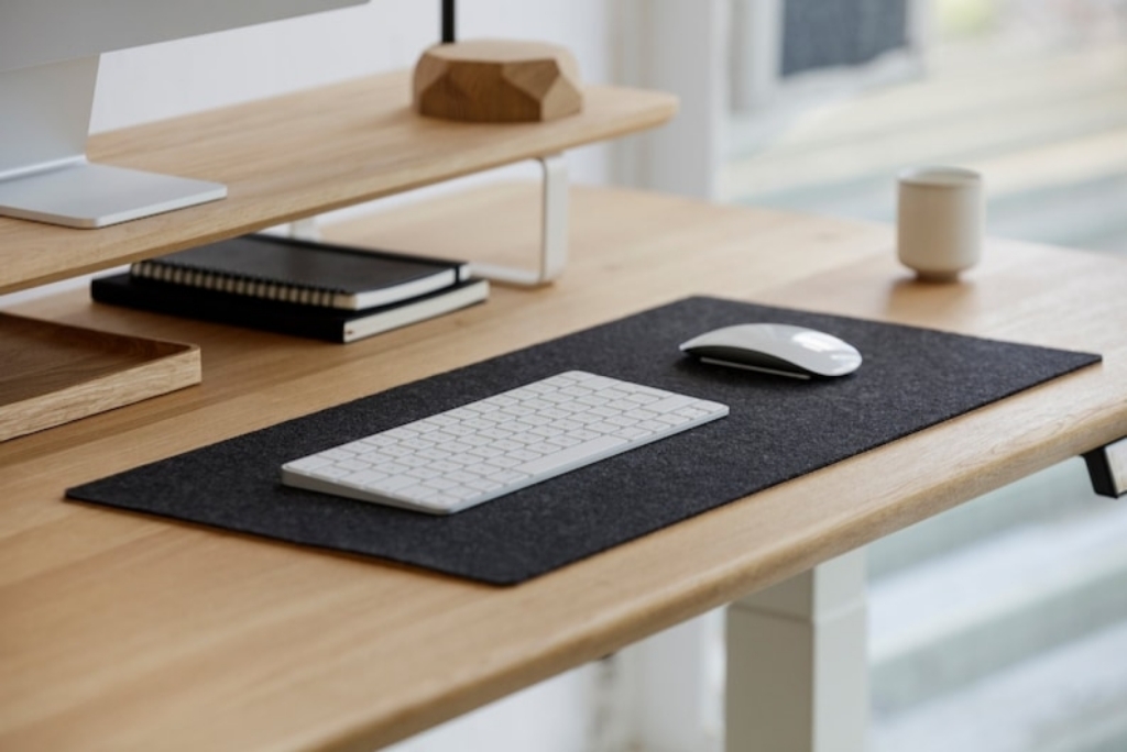 Merino Wool Felt Mouse Pad with Cork Base