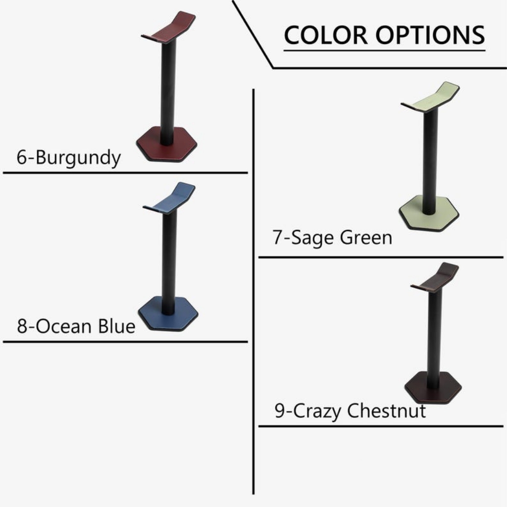 Modern Headphone Stand with Leather Base, Aluminum Rack