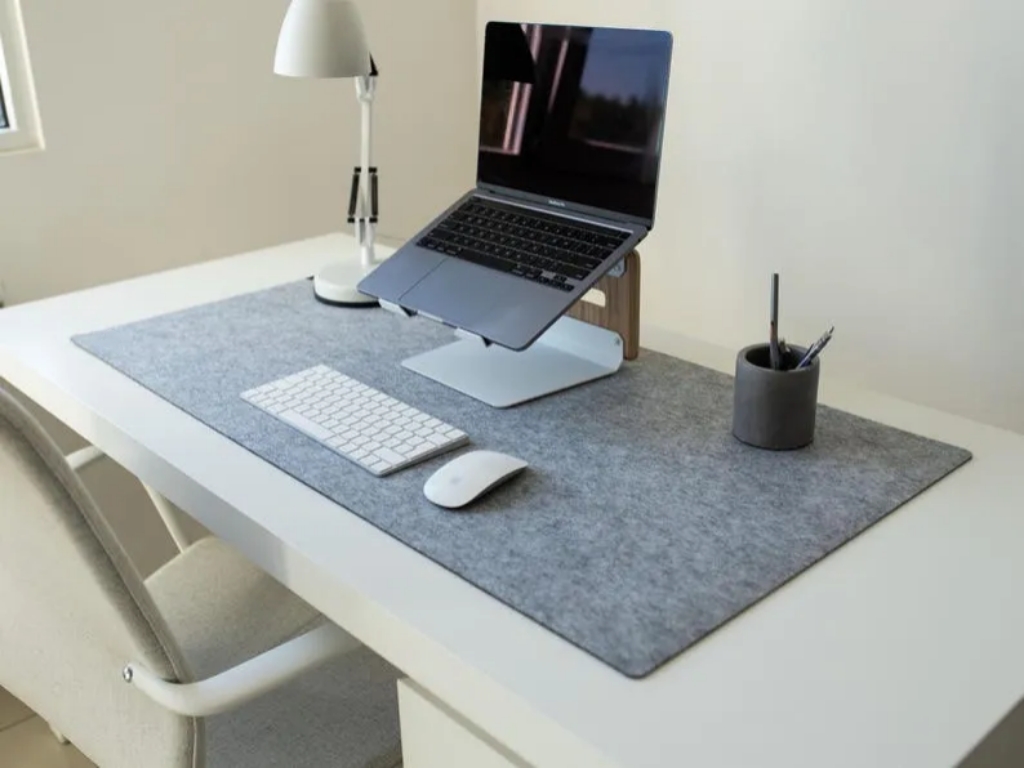 Felt Mouse Pad Dark Gray Extra Large Desk Mat