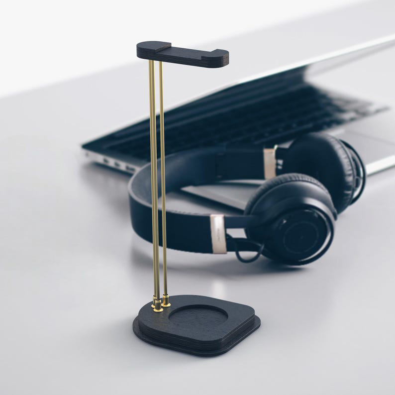 White Headphone Stand, Holder and Tech Gift Organizer