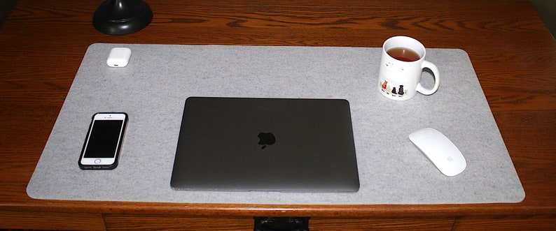 Merino Wool Felt Desk Pad: 16x32 Inch, 5mm Thick