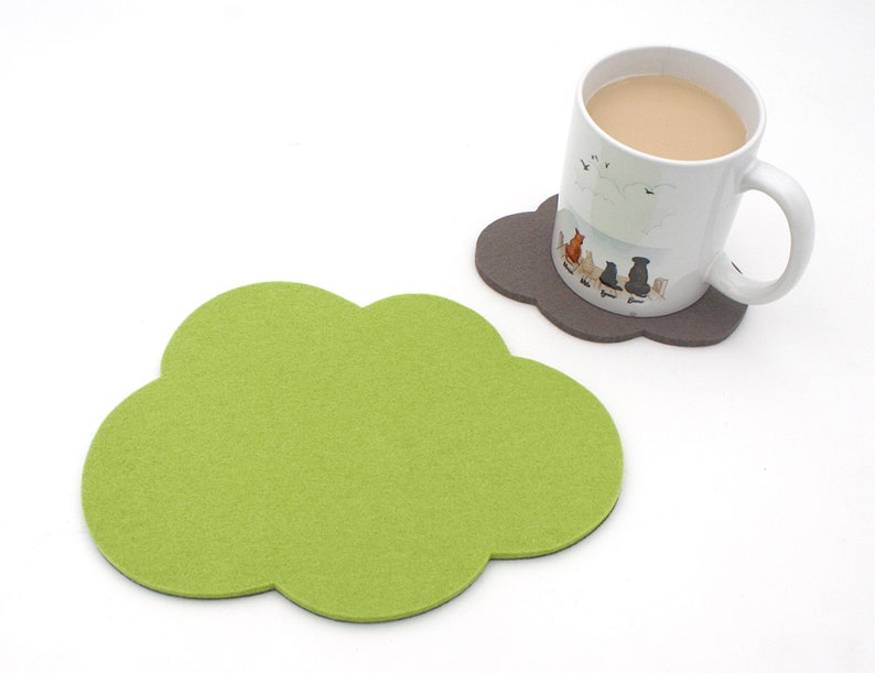 Cloud Mouse Pad with Matching Coaster