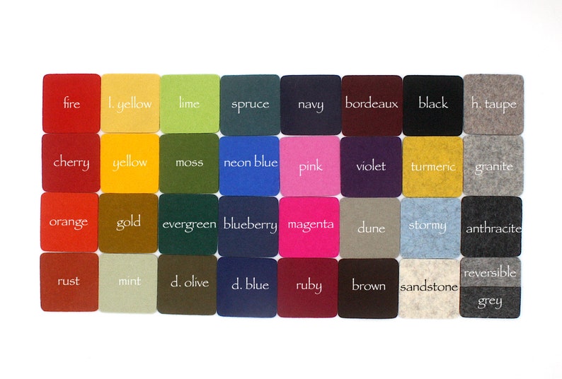 Merino Wool Felt Mouse Pad Retro Design