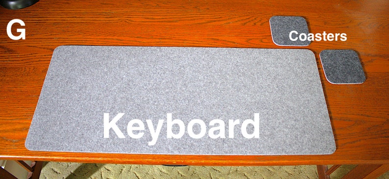 Merino Wool Felt Mouse Pad Desk Set