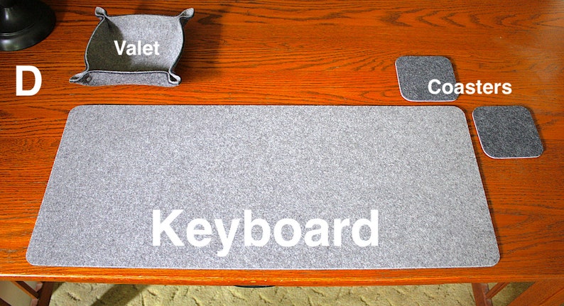 Merino Wool Felt Mouse Pad Desk Set