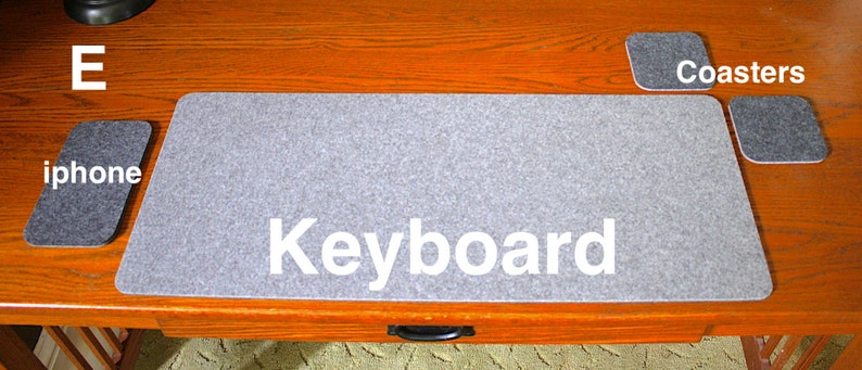 Merino Wool Felt Mouse Pad Desk Set