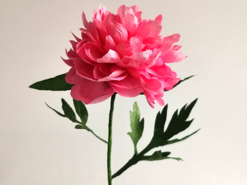 Fleurs en papier crépon pivoines colorées vase décoration mariage