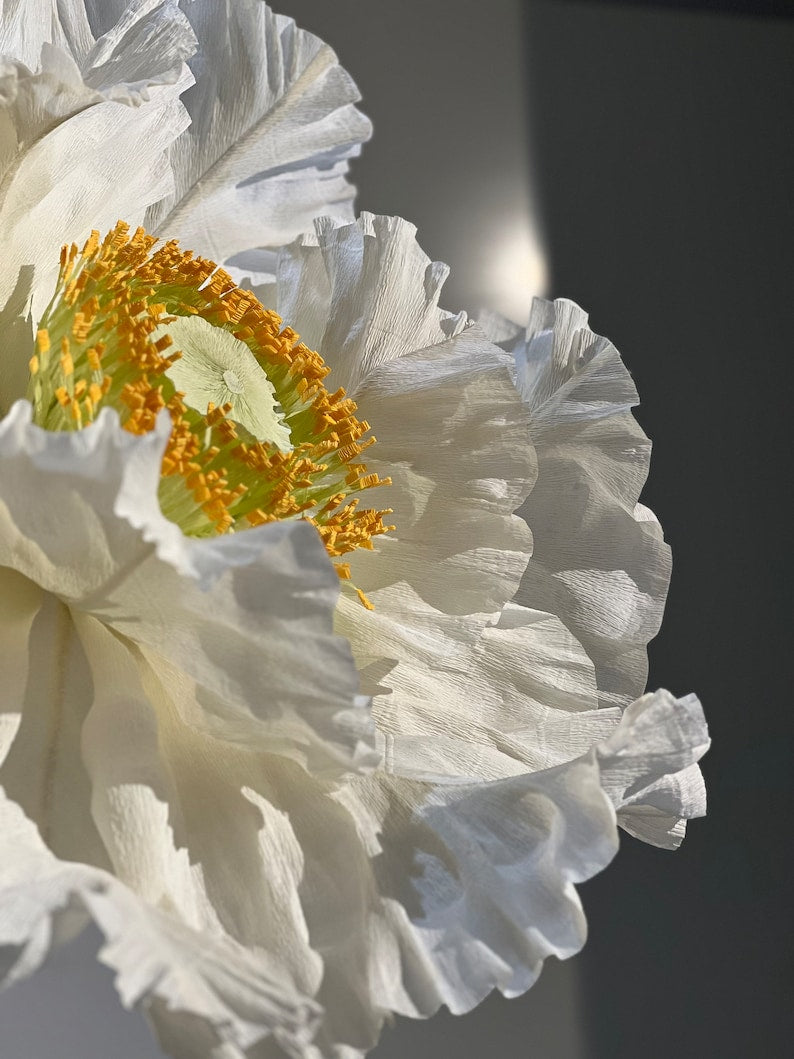 Coquelicots en papier surdimensionnés - Décoration d'événement autoportante