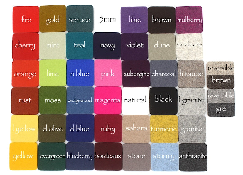 Merino Wool Felt Desk Pad: 16x32 Inch, 5mm Thick