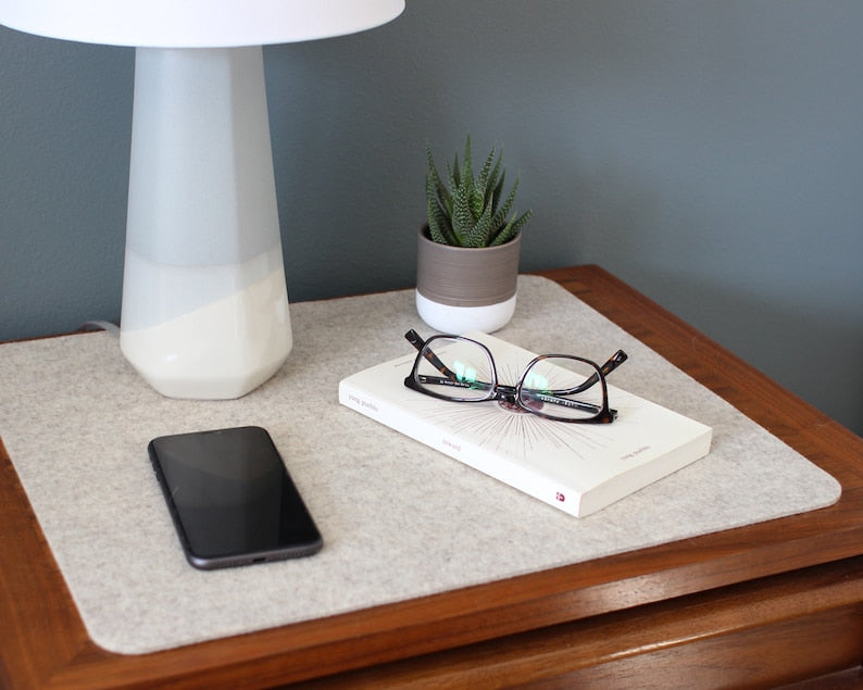 Felt Desk Mat, 100% Wool, Premium Quality, Multiple Colors, 18 x 15.5 inches | Felt Desk Pad