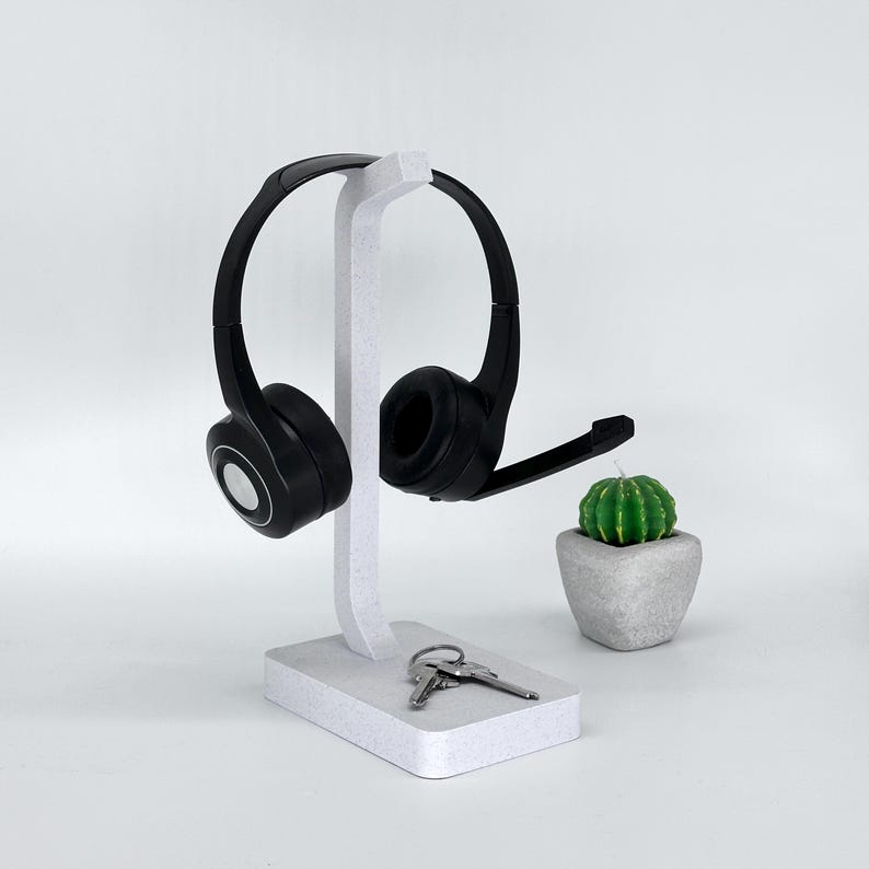 Minimalist Headphone Stand, 3D Printed Desk Holder