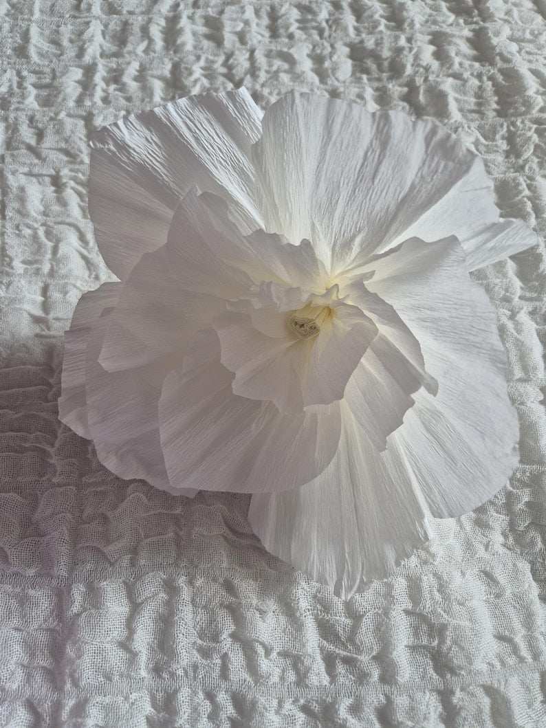 8 pcs de papier crêpe fleur de pivoine décorations de toile de fond de mariage-Décoration nuptiale de douche-Fête de bébé fleurs en papier pompons