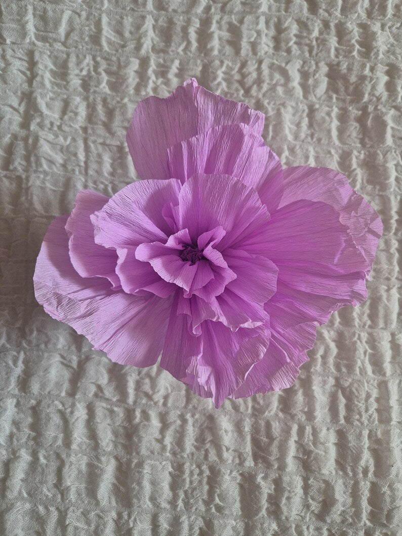 8 pcs de papier crêpe fleur de pivoine décorations de toile de fond de mariage-Décoration nuptiale de douche-Fête de bébé fleurs en papier pompons