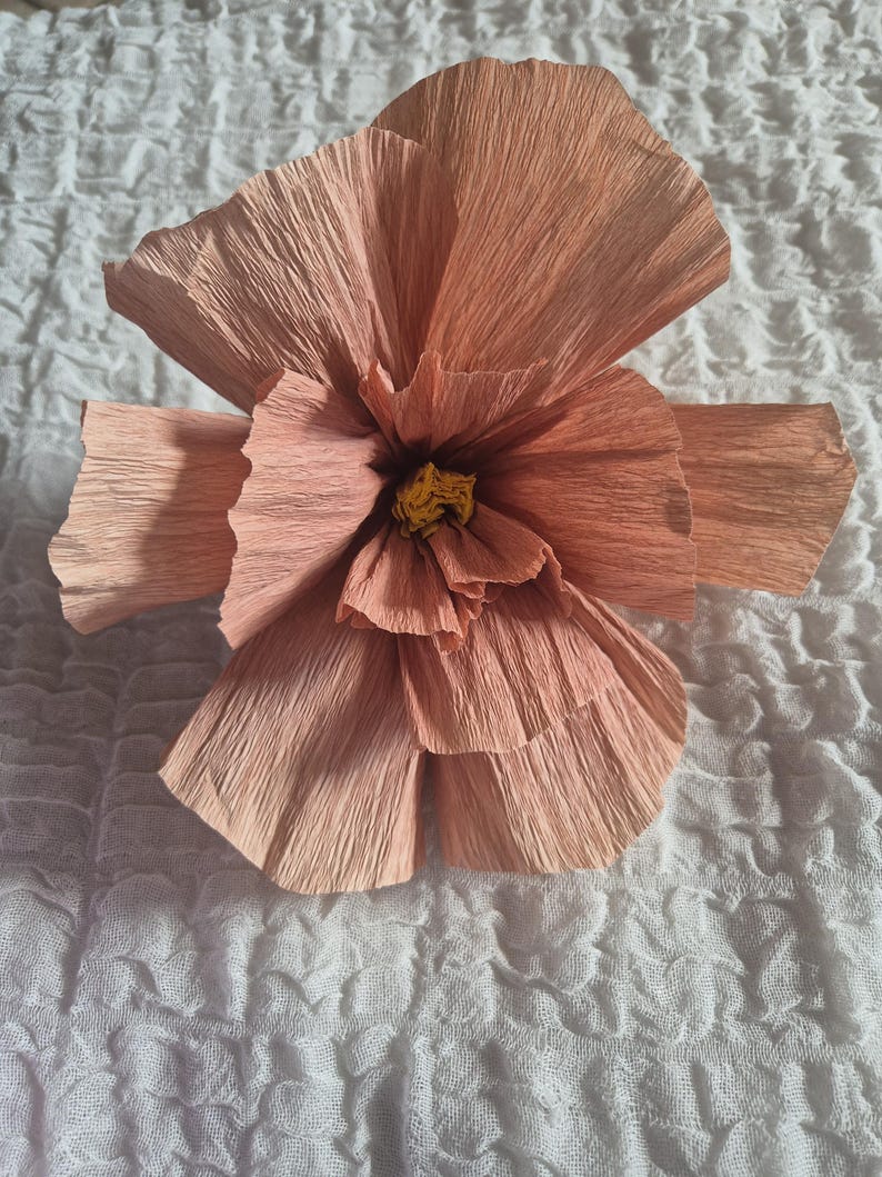 8 pcs de papier crêpe fleur de pivoine décorations de toile de fond de mariage-Décoration nuptiale de douche-Fête de bébé fleurs en papier pompons