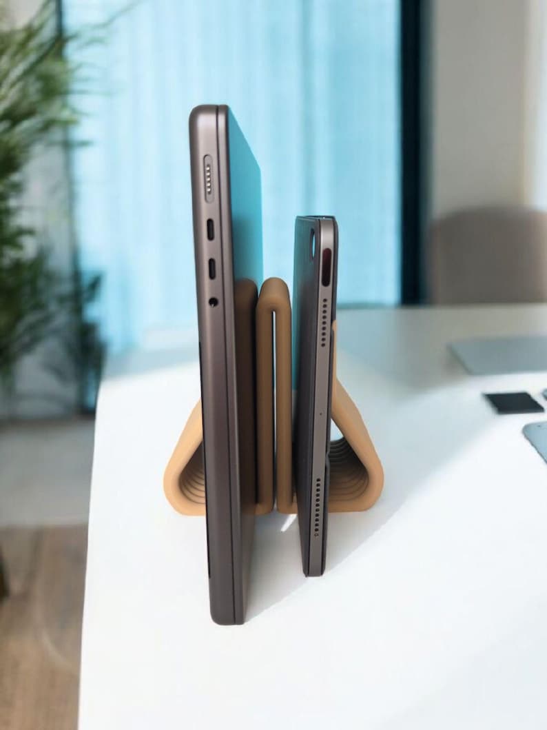 Dual Vertical Laptop Stand Double Holder