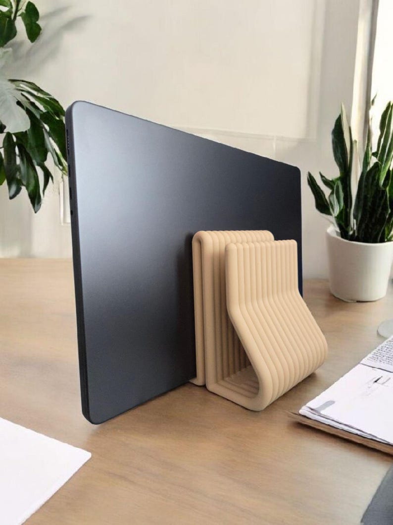 Dual Vertical Laptop Stand Double Holder