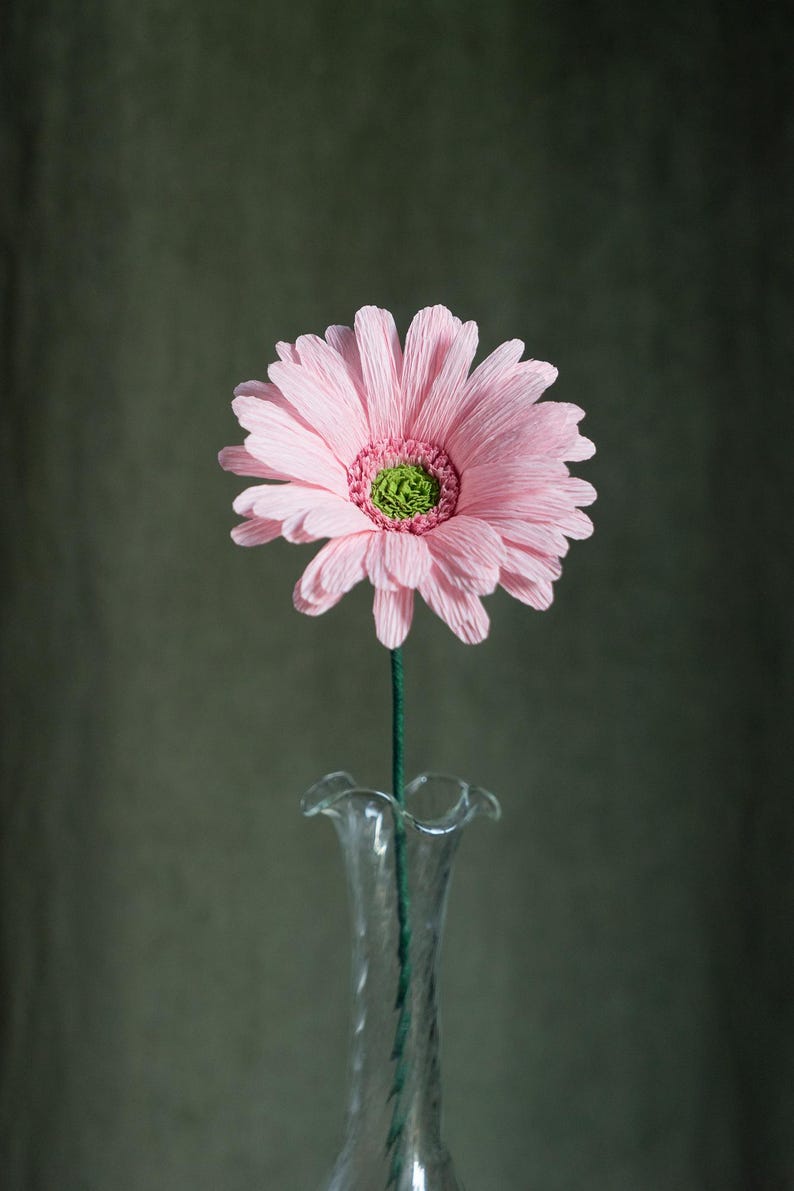 Fleurs en papier crépon gerbera fleur réaliste décoration artisanale