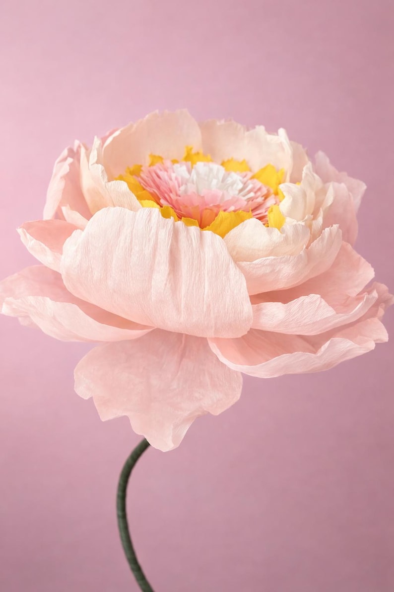 Fleurs géantes en papier et organza - Décoration d'événement, mariage, baby shower, présentoirs de devanture