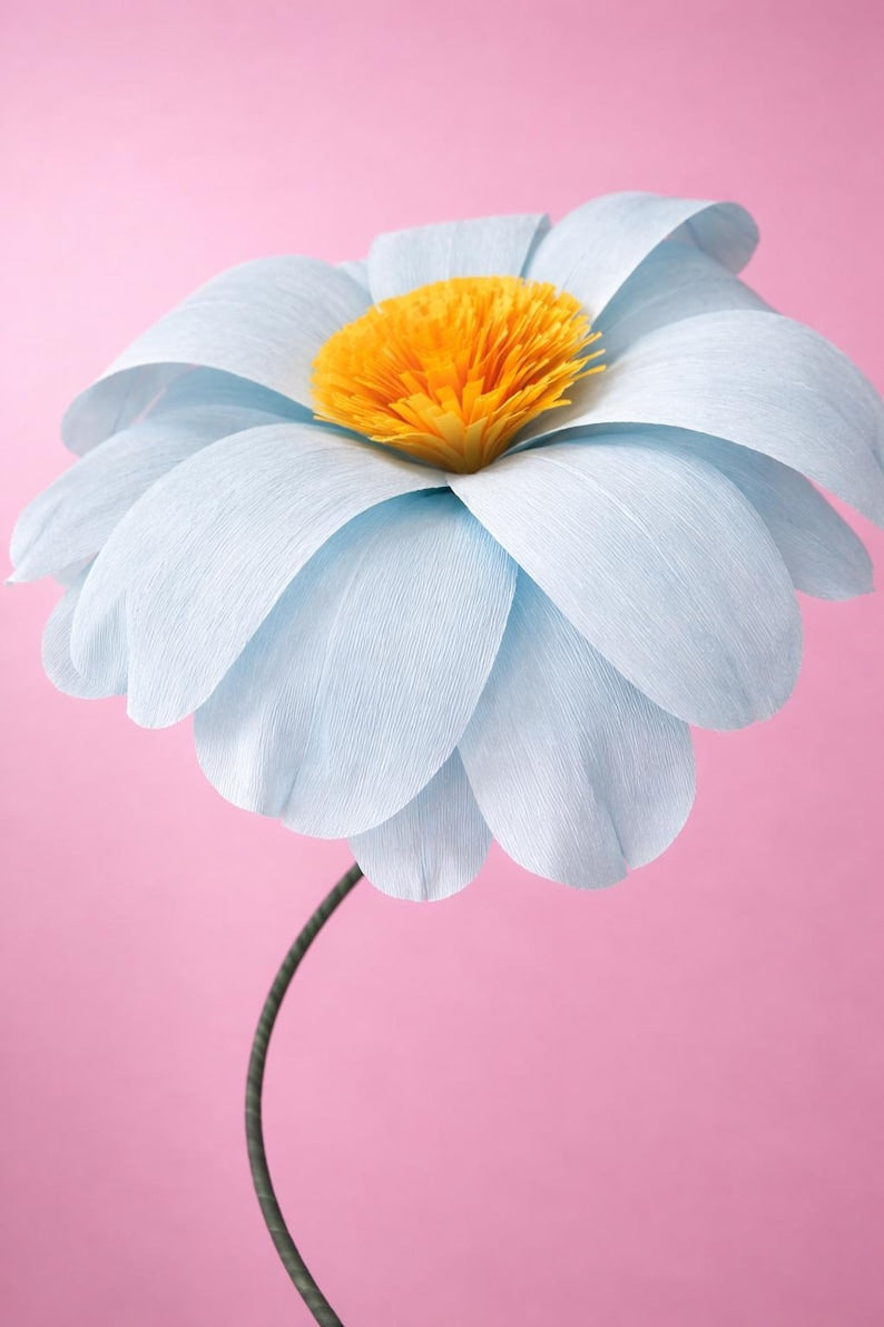 Fleurs géantes en papier et organza - Décoration d'événement, mariage, baby shower, présentoirs de devanture