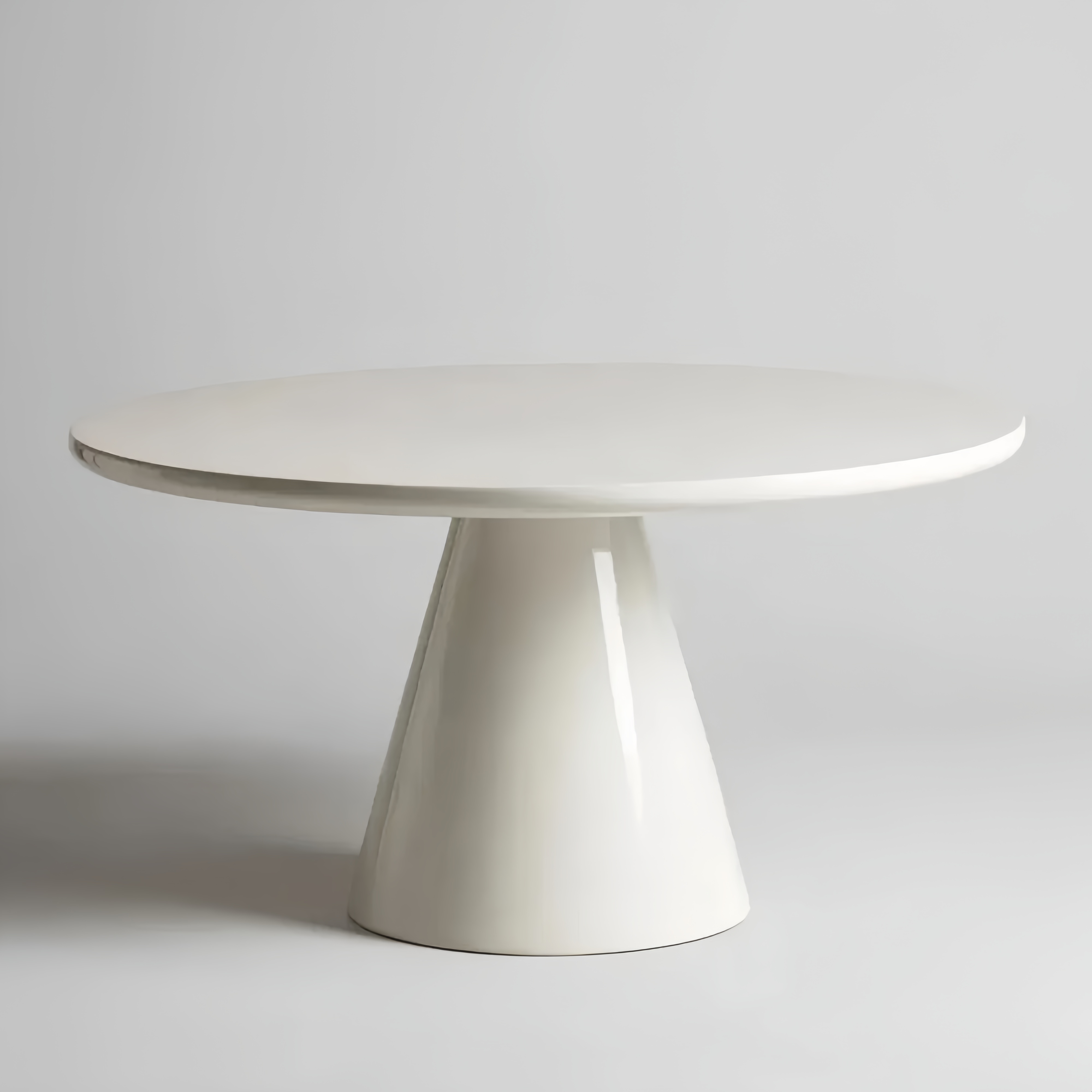 Runder Esstisch aus lackiertem Holz 120x120x75 cm – Weiß