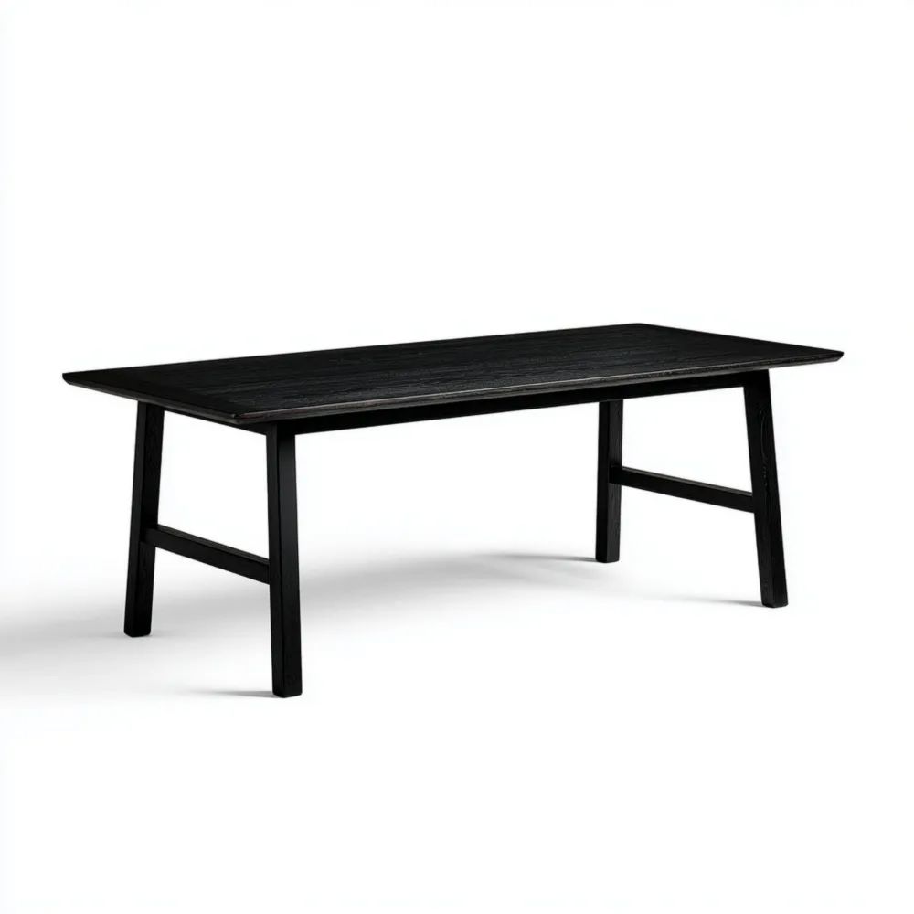 Esstisch Holz 180x90x75 cm - Schwarz - Minimalistisches Design