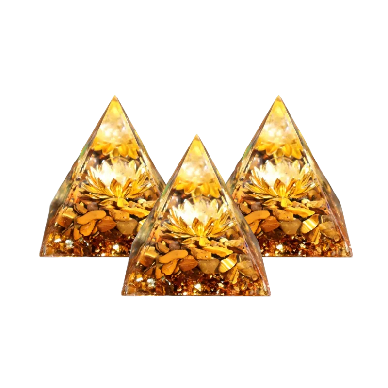 Copper Lotus Prosperity Pyramid
