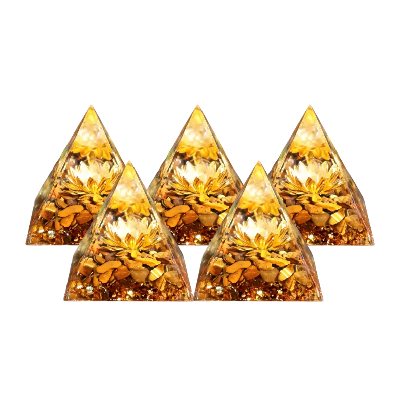 Copper Lotus Prosperity Pyramid