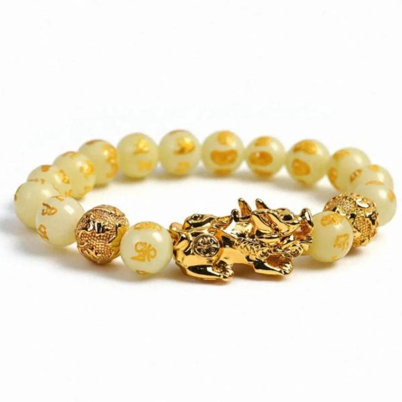 Wealth-Attracting Pixiu Fluorite Bracelet - The Light of Wisdom
