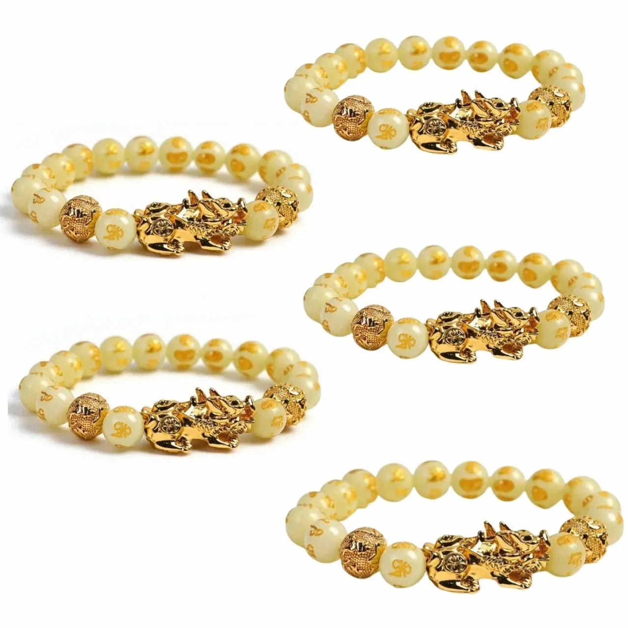 Wealth-Attracting Pixiu Fluorite Bracelet - The Light of Wisdom