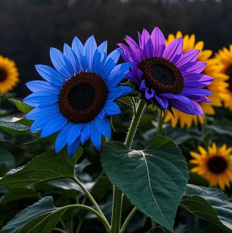 Dual Bloom Magic: Twin Sunflowers on One Stem Seeds