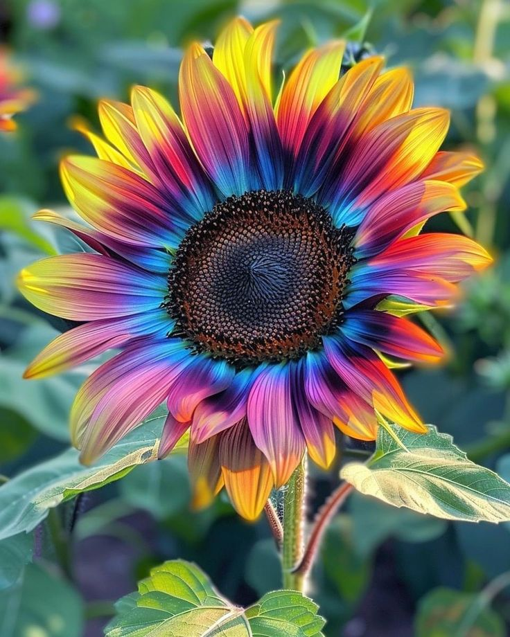 Colorful sunflowers