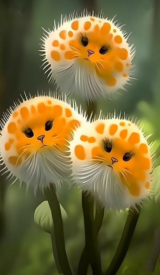 Katzengesicht Blume-Orange Elf