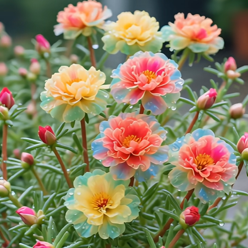 🌹Gemischte Moosrose mit Farbverlauf – Blüht in 30 Tagen