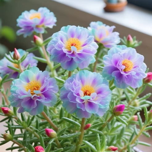 🌹Gemischte Moosrose mit Farbverlauf – Blüht in 30 Tagen