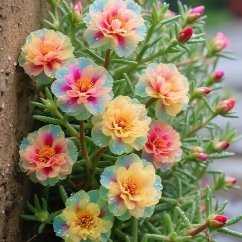 🌹Gemischte Moosrose mit Farbverlauf – Blüht in 30 Tagen