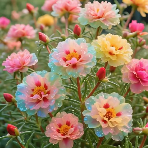 🌹Gemischte Moosrose mit Farbverlauf – Blüht in 30 Tagen