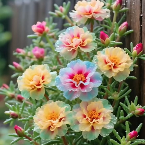 🌹Gemischte Moosrose mit Farbverlauf – Blüht in 30 Tagen