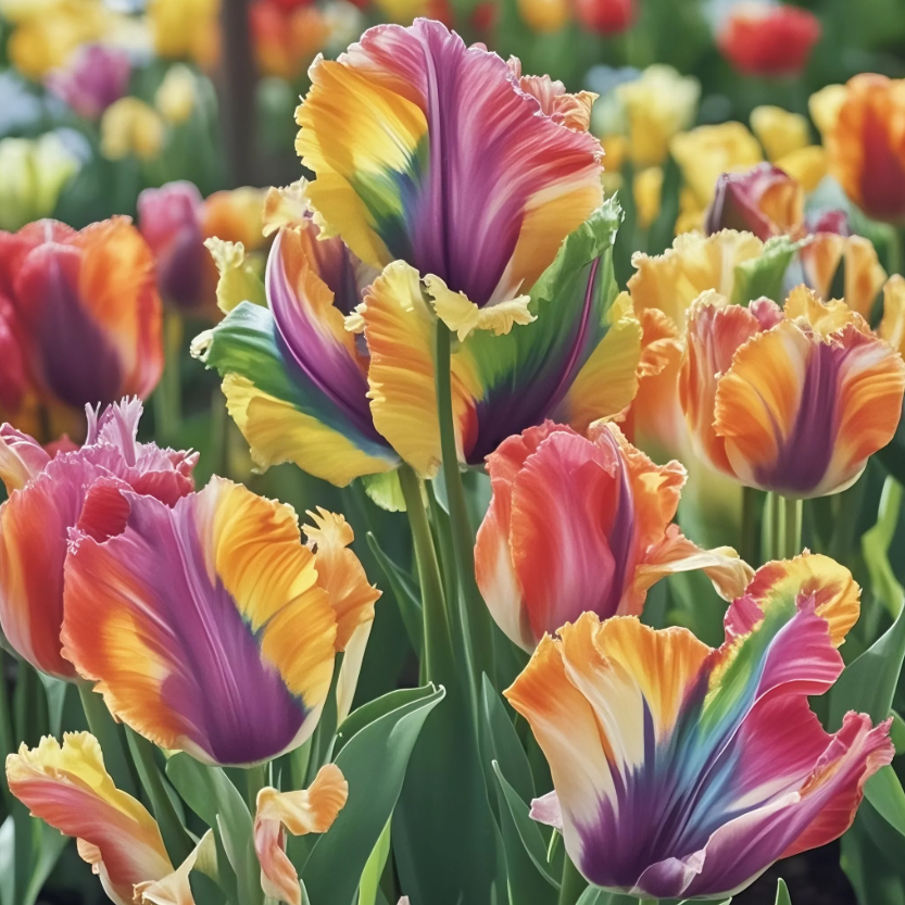 🌷Bunte Papageientulpenzwiebeln – die seltenste Tulpe der Welt