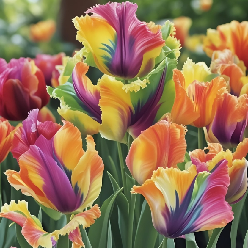 🌷Bunte Papageientulpenzwiebeln – die seltenste Tulpe der Welt