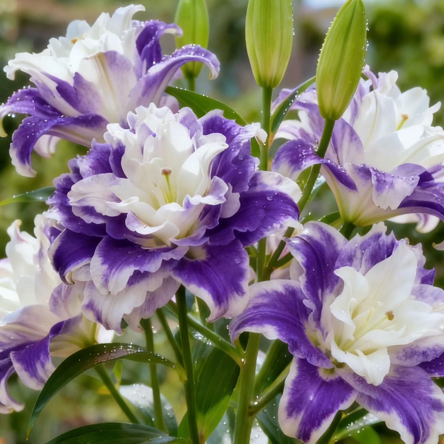 Double-petaled bicolor fragrant lilyBulbs—Fresh and Sweet