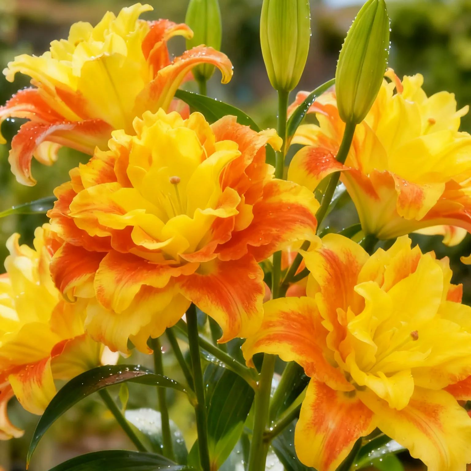 Double-petaled bicolor fragrant lilyBulbs—Fresh and Sweet